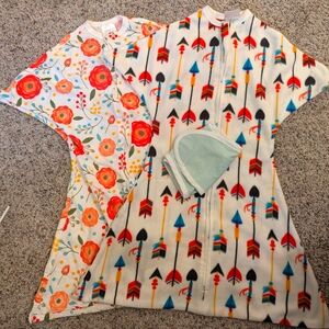 Floral and Arrow Print Baby Zipadee-Zips Small